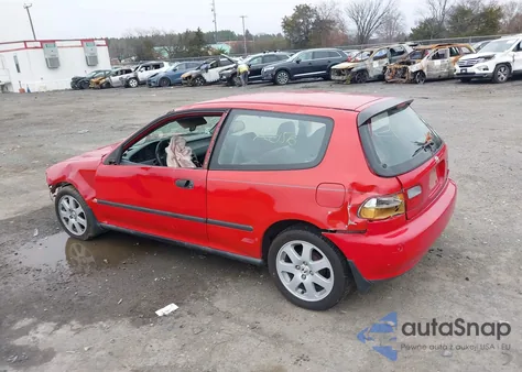 1993 Honda Civic Dx из США, поврежденный, VIN 2HGEH236XPH530784